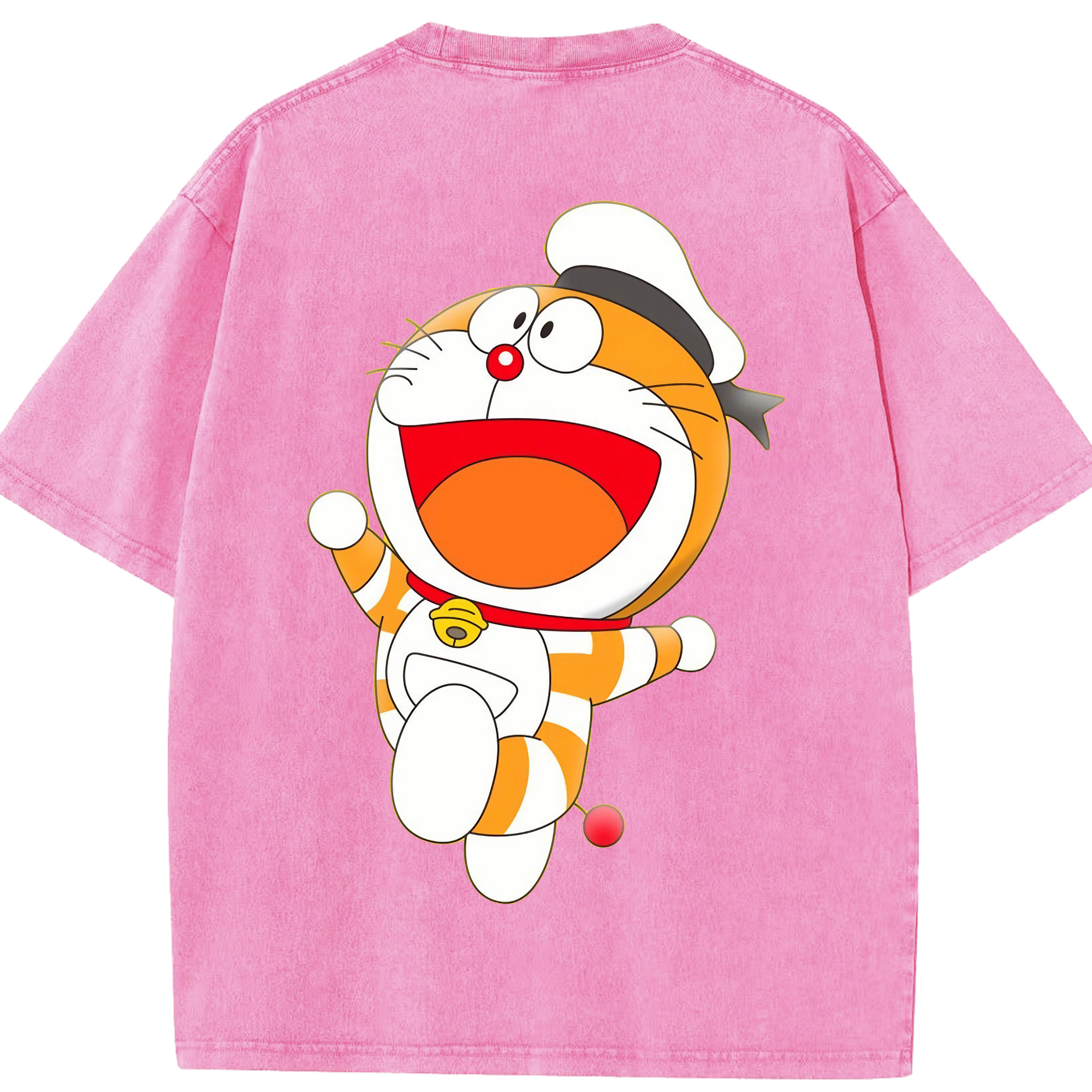（画像用） ドラえもん Doraemon 綿100% ヴィンテージ風 半袖Tシャツ（背面プリント）